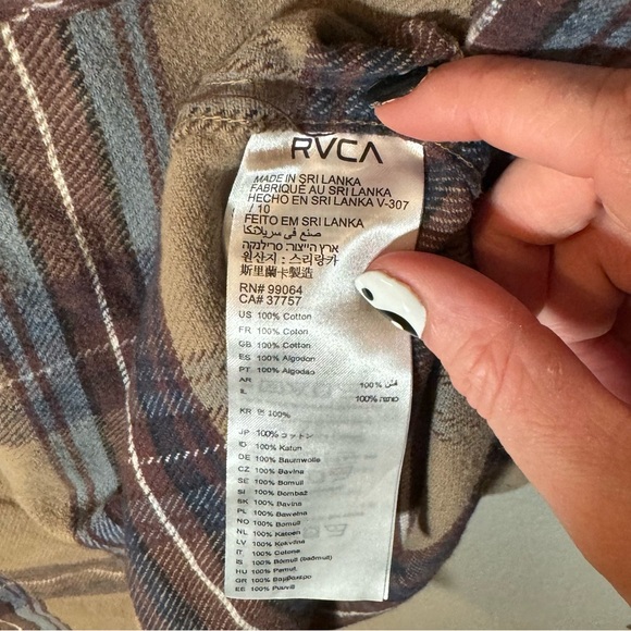 RVCA Plaid Button-Up Shirt - Picture 5 of 5